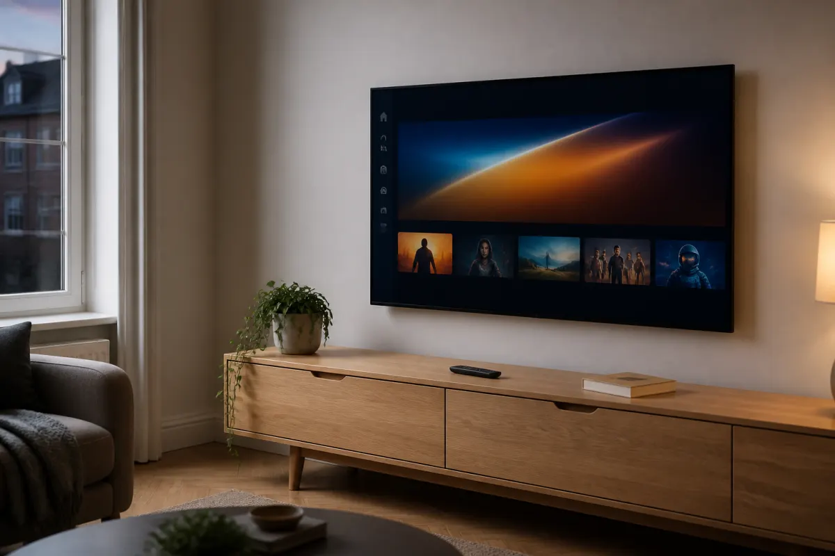 Living room TV ready for Sonix IPTV setup